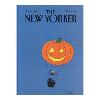 1984 Vintage New Yorker Magazine Cover by Arnie Levin, October 29, Halloween For Sale