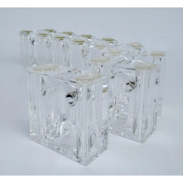 1970s Vintage C.1970's Mid-Century Modern Lucite Napkin Rings by Lillian Vernon -Set of 8 For Sale - Image 5 of 13