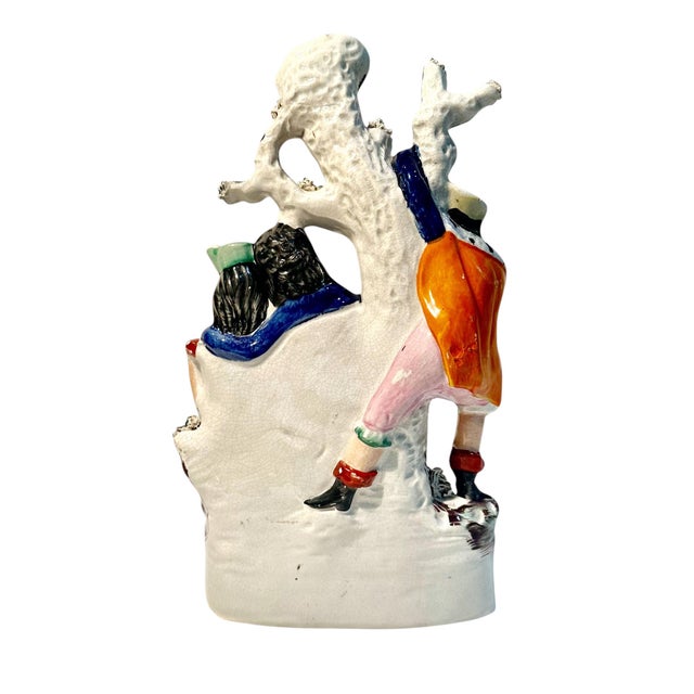 Ceramic 19th Century English Staffordshire Spill Vase the Reveal For Sale - Image 7 of 8