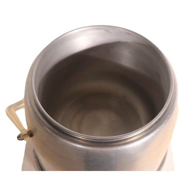 Metal Vintage Mid Century Aluminum and Lucite Ice Bucket For Sale - Image 7 of 10