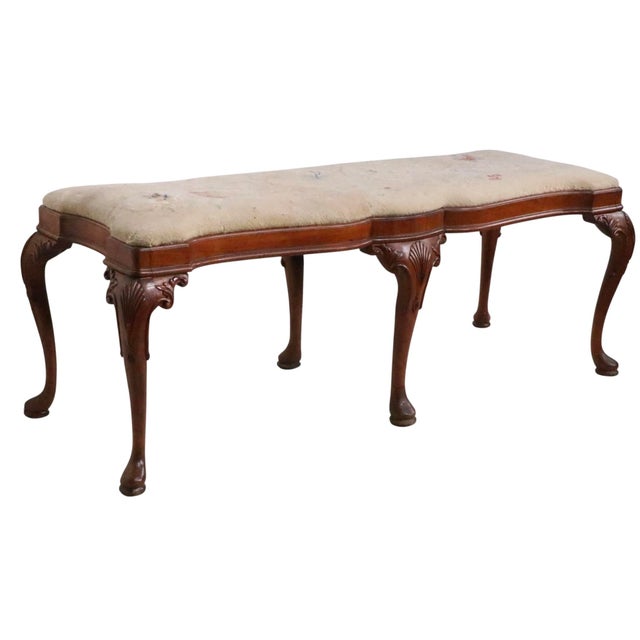 1970s Stylish Chippendale Revival Bench For Sale - Image 11 of 18