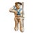 Antique Hubley Cast Iron Saluting Sailor Oarsman Still Penny Bank C. 1910-1915 For Sale