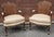 Wood Late 20th Century Pair Century Furniture Lpuis XV Style Walnut Cane Back and Upholstered Fauteuils For Sale - Image 7 of 12