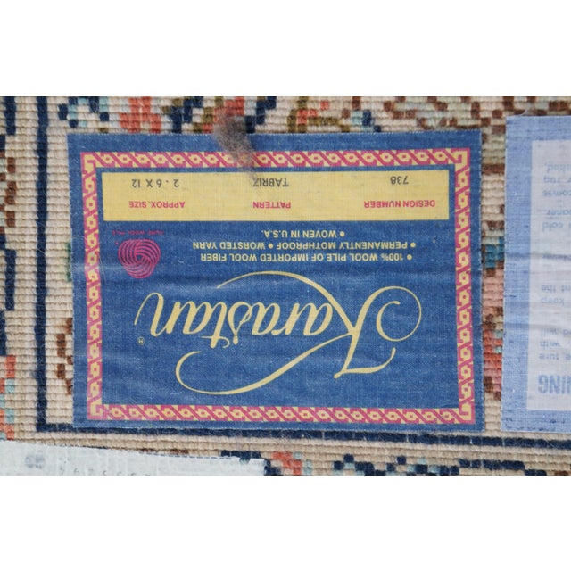Karastan 100% Wool Floral Palmette Animal 738 Area Rug Runner Mat 2.5' X 12' For Sale - Image 9 of 17
