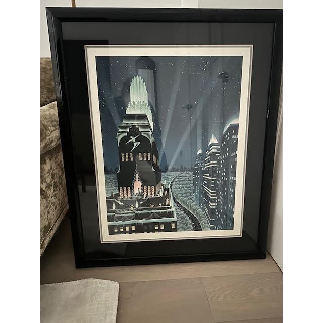 Paper 1980s Rooftop Serenade Lithograph, by Robert Hoppe. Signed and Numbered For Sale - Image 7 of 7