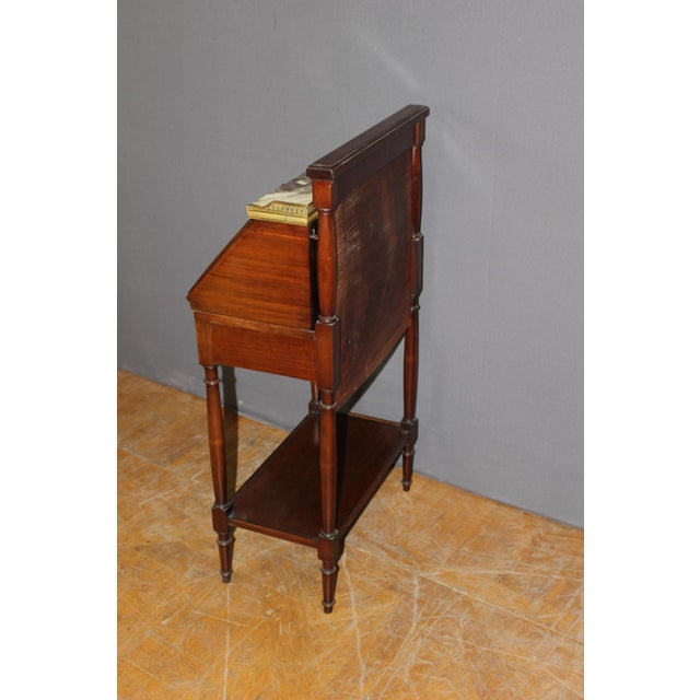 Brown Directoire Style Desk in Mahogany, 1950s For Sale - Image 8 of 12