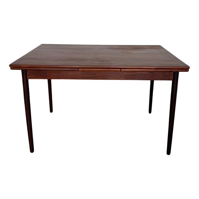Mid-Century Scandinavian Teak Extendable Dining Table, 1950s For Sale