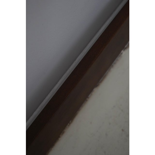 1980s Drexel Heritage 18th C. Classic Queen or Full Size Mahogany Headboard For Sale - Image 5 of 11