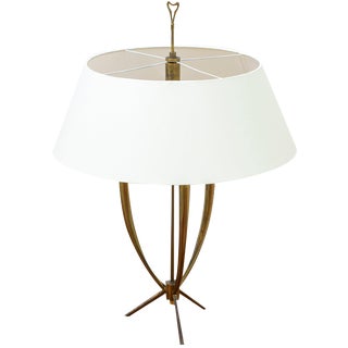 Mid-Century Brass Tripod Table Lamp, 1950s For Sale
