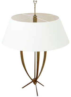 Mid-Century Brass Tripod Table Lamp, 1950s