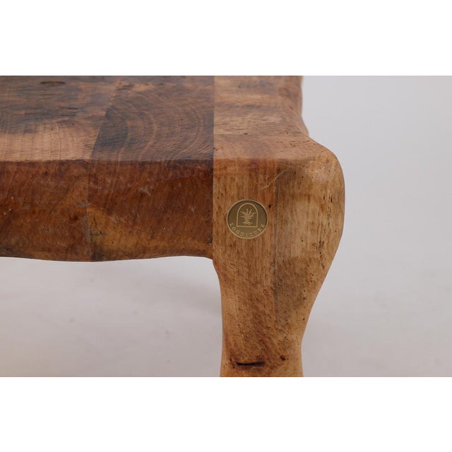 Gold Rustic Wood Coffee Table by Logniture For Sale - Image 8 of 18