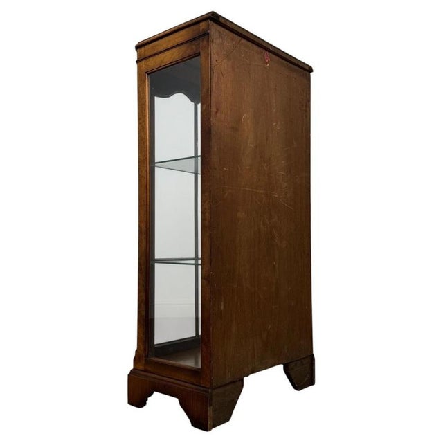 20th Century Burr Walnut Collector's Display Cabinet For Sale - Image 9 of 11