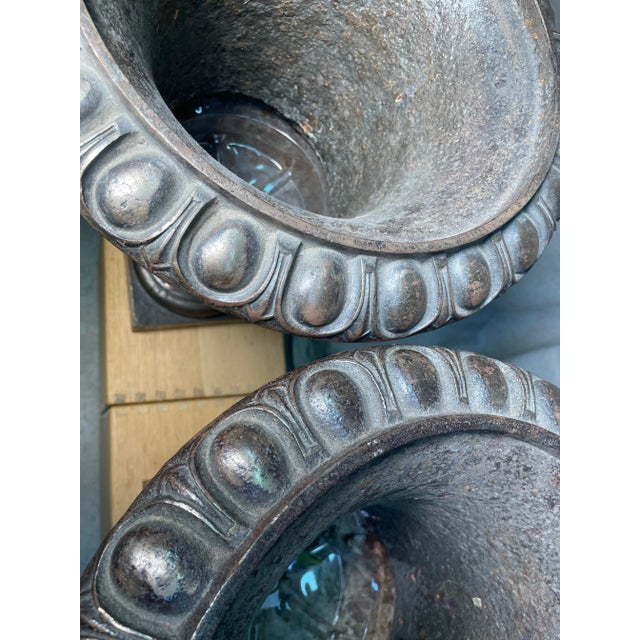 French 19th Century Wrought Iron Urns For Sale - Image 4 of 8