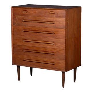 Teak 7-Drawer Chest attributed to Ejvind A. Johansson, 1960s For Sale
