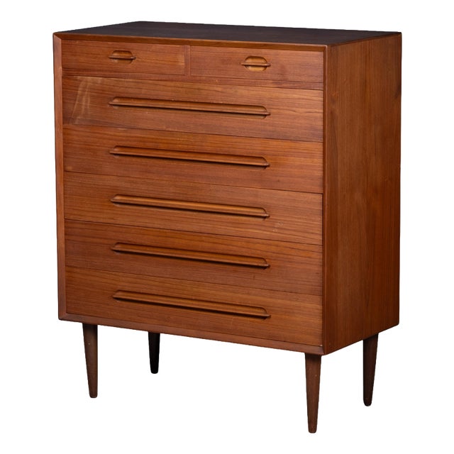 Teak 7-Drawer Chest attributed to Ejvind A. Johansson, 1960s For Sale