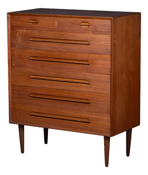 Teak 7-Drawer Chest attributed to Ejvind A. Johansson, 1960s
