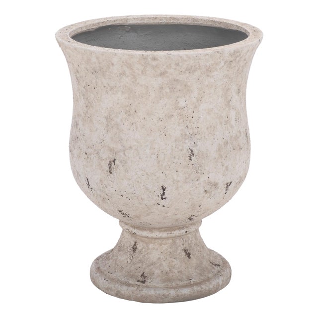 Remy Large Planter Pot, Antique White For Sale