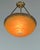 1920s 1920s French Art Deco André Delatte Pendant Chandelier - Orange Mottled Glass & Bronze For Sale - Image 5 of 11