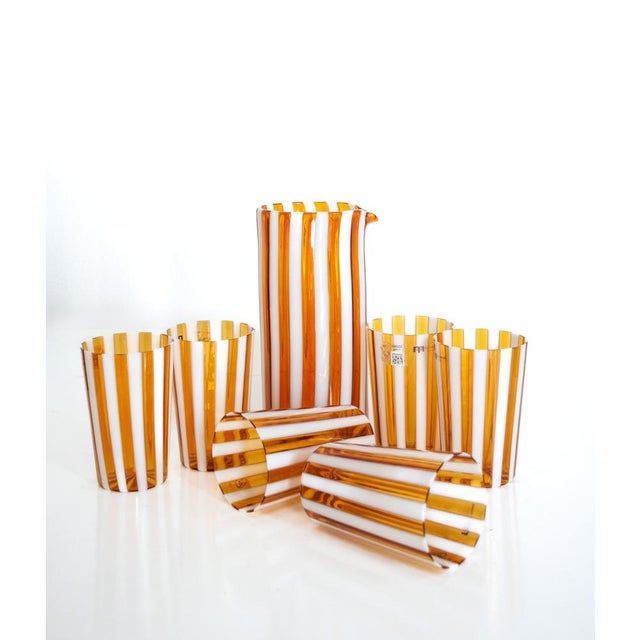 Salty Caramel Collection Glasses by Maryana Iskra for Ribes the Art of Glass, Set of 7 For Sale - Image 12 of 18