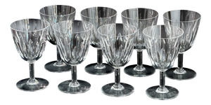 Vintage French Crystal Wine Glasses from Baccarat, 1980s, Set of 8