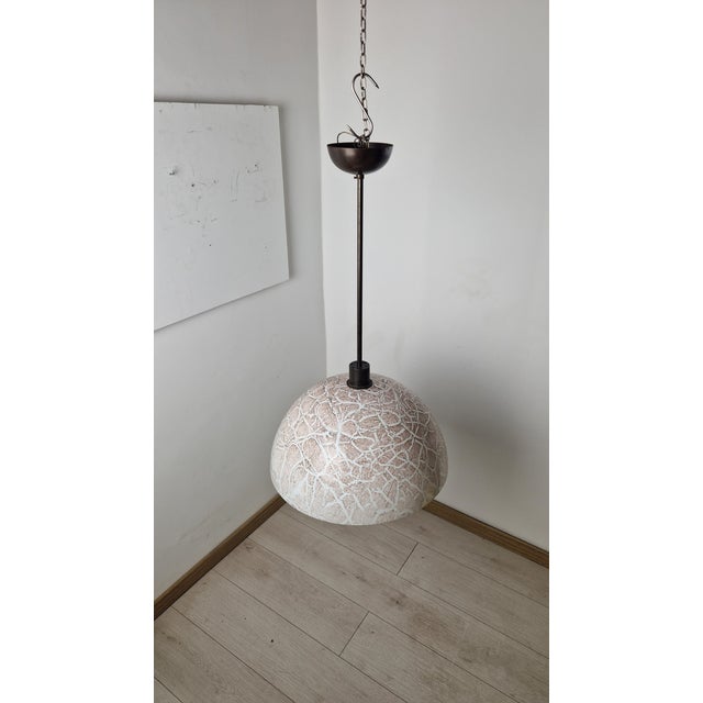 Brown Vintage Pendant Lamp by Ludovico Diaz De Santillana for Venini For Sale - Image 8 of 11