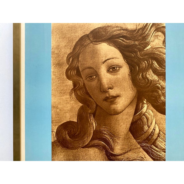 " l'Art Italien " Vintage 1935 Mourlot Fine Art Lithograph Print Art Deco Framed Paris Exhibition Poster Botticelli " Birth of Venus " 1482 For Sale In Kansas City - Image 6 of 12
