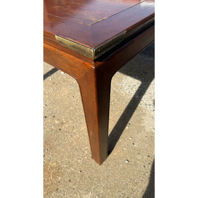 Henredon Ming Style Dining Table With Two Leaves, 1980s For Sale - Image 11 of 14