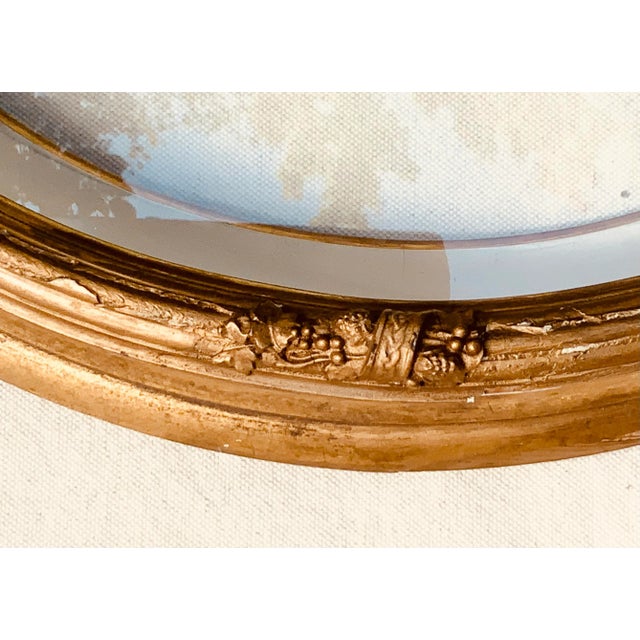 Magnificent French Empire Style Gilt Wood Oval Shadowbox Portrait Frame - The Shabbiest of Chic Elegance Empire Grandeur...