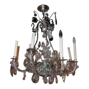 Visual Comfort Thomas O'Brien Yves Burnished Silver Leaf Chandelier
