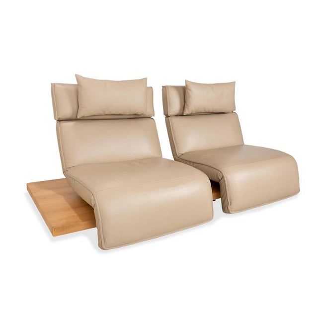 Modern Free Motion Etino Two-Seater Sofa in Leather from Koinor For Sale - Image 3 of 18