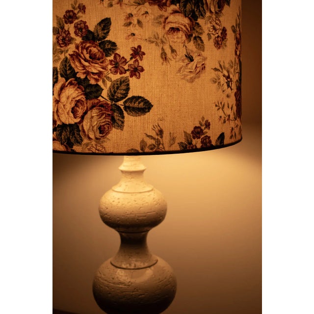 Cream German Ceramic Table Lamp For Sale - Image 8 of 9
