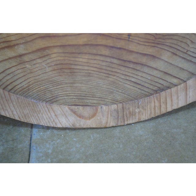 Brown Vintage Oak Farmhouse Dough Bowl Bin Trough Trencher Treen 20" For Sale - Image 8 of 11