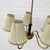 Cream Mid-Century Scandinavian Chandelier with Five Arms in Brass & Textile, Sweden, 1940s For Sale - Image 8 of 9