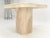 Polished 27x27" Travertine Square Top Single Pedestal Side End Lamp Table Mint For Sale - Image 15 of 16