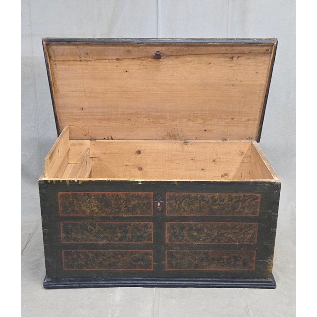 Antique European (German or Czechia) Pine Blanket Chest With Original Paint For Sale - Image 16 of 16