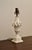 White marble accent lamp with modernist carving details. Marble has been professionally restored and in remarkably good...