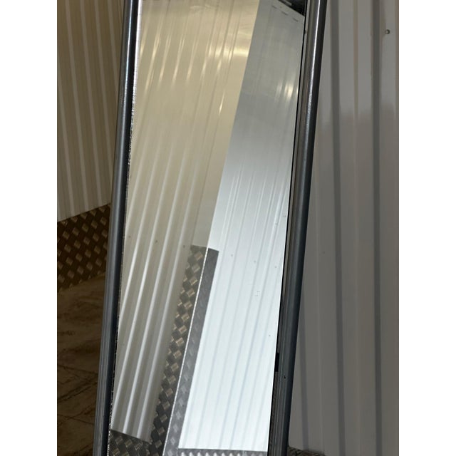 Modernist Cheval Mirror in Grey Tubular Metal, 1970s For Sale - Image 13 of 18