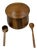 Ryze Mushroom Coffee Acacia Wood Handcrafted Storage Jar Container W/ Spoons 3pc Set For Sale