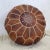 Handcrafted Moroccan Leather Pouf Cover – Rich Brown Ottoman, Genuine Goat Leather, Hand-Stitched Marrakech Artisan, Boho Chic Decor For Sale - Image 6 of 6