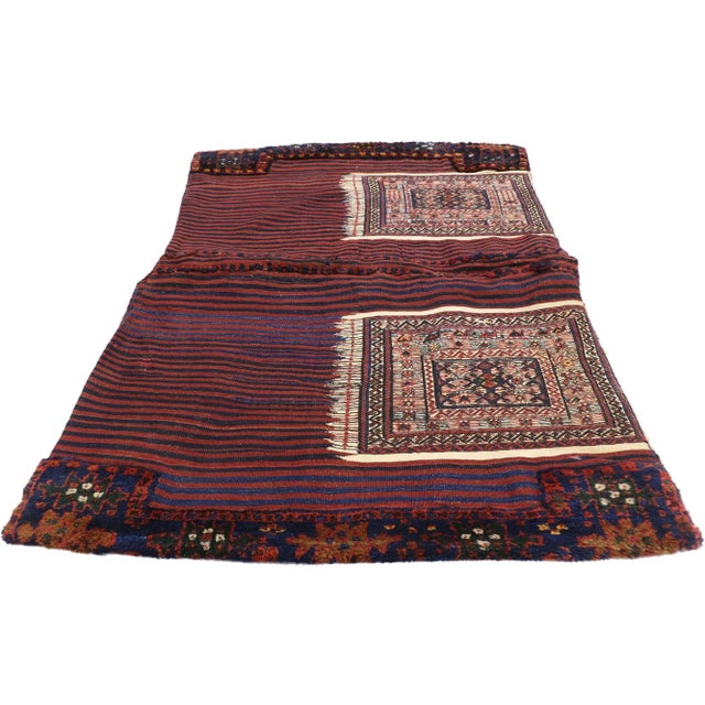 Antique Persian Saddlebag - 03'05 X 05'02 For Sale In Dallas - Image 6 of 13