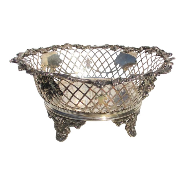 Dated 1928 James Dixon & Sons Sterling Silver Pierced Bowl For Sale