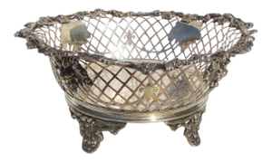 Dated 1928 James Dixon & Sons Sterling Silver Pierced Bowl