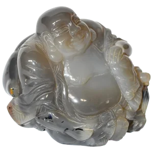 Large Agate Gemstone Happy Buddha