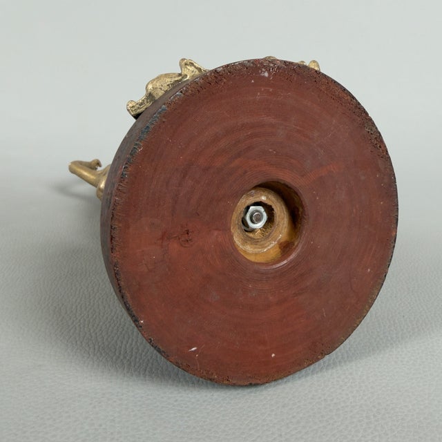 Antique Gilded Antimony Sculpture of a Blacksmith by Ruchet, Early 1900s For Sale - Image 12 of 15