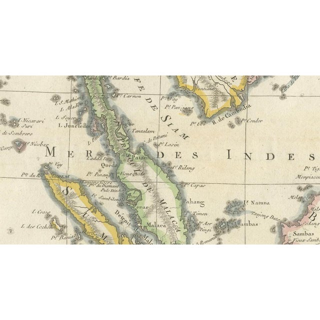 Late 18th Century Antique Map of Southeast Asia by Bonne, 1787 For Sale - Image 5 of 11