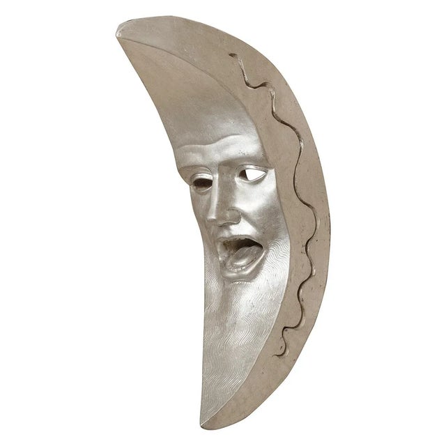 Wood Giltwood Crescent Moon Wall Sculpture by Carlos Villegas For Sale - Image 7 of 7