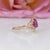Metal 1.1Ct Pink Sapphire Ring With Natural Diamond Accents: Solid 14k Gold, 7.5x5.6mm, Size 6.75 For Sale - Image 7 of 9