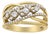 10K Yellow Gold 1/2 Cttw Round-Cut Multi Row Diamond Split Shank Cocktail Ring (H-I Color, SI2-I1 Clarity) - Size 10 For Sale