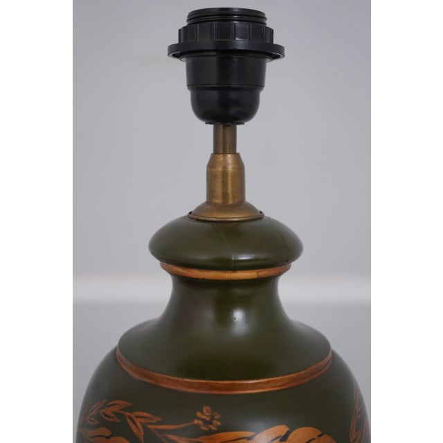 Capitel Wood Paint Decorated Urn Lamps - a Pair For Sale - Image 10 of 11