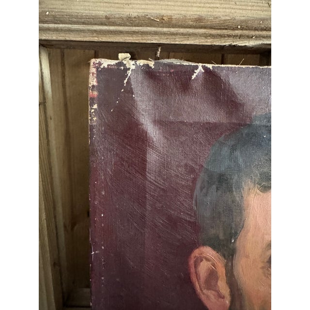 Vintage Portrait Painting by Frank Tolles Chamberlin – Oil on Canvas – Bearded Gentleman Holding Book For Sale - Image 6 of 11